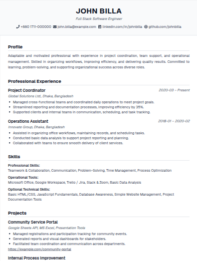 CareerPass template preview