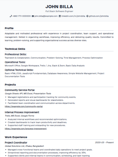 TechPass template preview